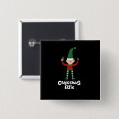 Lustiges Weihnachten Elfie Button (Vorne & Hinten)