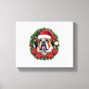 Lustiges Weihnachten English Bulldog Tank Top Leinwanddruck