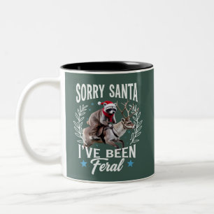 Lustiges Weihnachten, entschuldige Santa, ich bin Zweifarbige Tasse