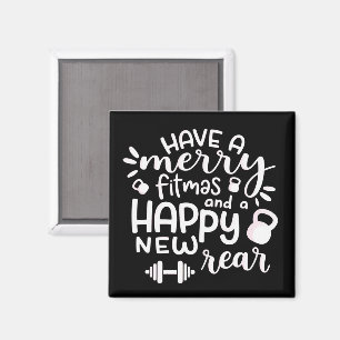 Lustiges Weihnachten Fitness Sarkastisches Fitness Magnet