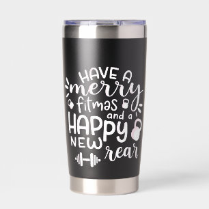 Lustiges Weihnachten Fitness Sarkastisches Fitness Thermobecher