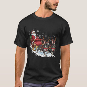 Lustiges Weihnachten Französische Bulldogge Hunde  T-Shirt