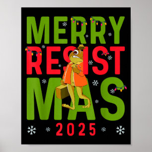 Lustiges Weihnachten Frohes Resistmas 2025 Portlan Poster