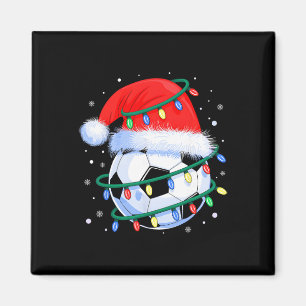 Lustiges Weihnachten Fußball Männer Jungen Santa H Magnet
