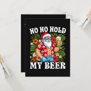 Lustiges Weihnachten Ho Ho Halt Mein Bier Santa Einladung