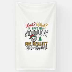Lustiges Weihnachten-Hund Attitude Zitat Vintage-S Banner