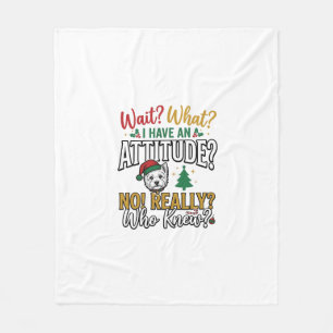 Lustiges Weihnachten-Hund Attitude Zitat Vintage-S Fleecedecke