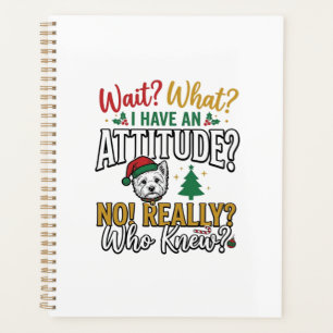 Lustiges Weihnachten-Hund Attitude Zitat Vintage-S Planer