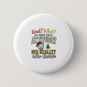 Lustiges Weihnachten Hund Haltung Zitat Vintage-Sh Button