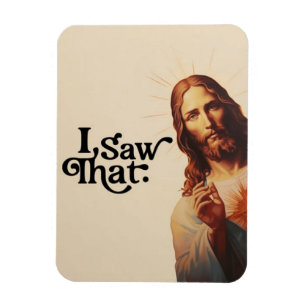 Lustiges Weihnachten, ich sah, dass Jesus, ich sah Magnet