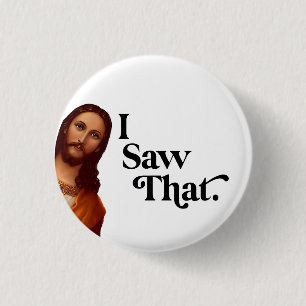 Lustiges Weihnachten, ich sah Jesus, ich sah das Button