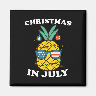 Lustiges Weihnachten im Juli Ananas USA Sommer Str Magnet