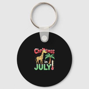 Lustiges Weihnachten im Juli-Shirt Santa Giraffe P Schlüsselanhänger