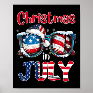 Lustiges Weihnachten im Juli-Shirt Sommer Strandfe Poster