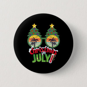 Lustiges Weihnachten im Juli-Shirt Sommer Xmas Bau Button