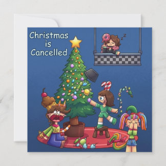 Lustiges Weihnachten ist abgesagt Chibi Charaktere