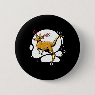 Lustiges Weihnachten Känguru Renntier Australien M Button