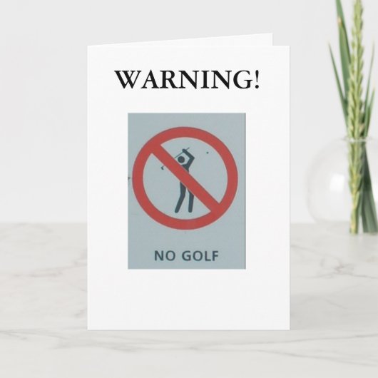 Lustiges Weihnachten Karte "keines Golfs" (Vorderseite)
