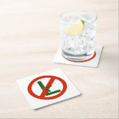 Lustiges Weihnachten "kein L" Rechteckiger Pappuntersetzer (Vor Ort)