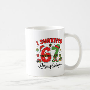 Lustiges Weihnachten Lehrer Santa Ich habe 67 Tage Kaffeetasse