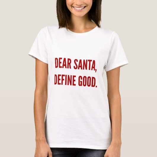 Lustiges Weihnachten liebe Sankt definieren gutes T-Shirt (Vorderseite)