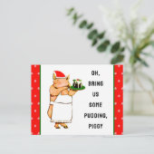 Lustiges Weihnachten Postkarte (Stehend Vorderseite)