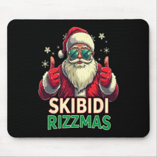 Lustiges Weihnachten Rizz Santa Skibidi Rizzmas 3 Mousepad