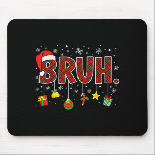 Lustiges Weihnachten Rot Kariert Teens Jungen Kind Mousepad