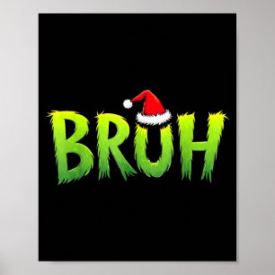 Lustiges Weihnachten Rot Kariert Teens Jungen Kind Poster