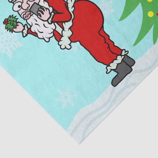 Lustiges Weihnachten Sankt Elfie Seidenpapier (Ausschnitt)