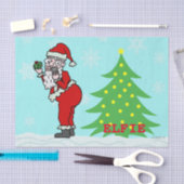 Lustiges Weihnachten Sankt Elfie Seidenpapier (Handwerk)