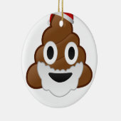 Lustiges Weihnachten Sankt kacken Emoji Keramikornament (Rechts)