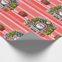 Lustiges Weihnachten Santa Claus Geschenkverpackun