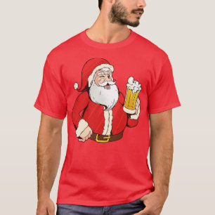 Lustiges Weihnachten Santa mit Bier 1 T-Shirt