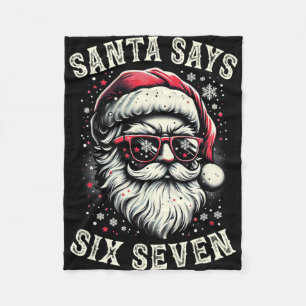 Lustiges Weihnachten Santa Sechs Sieben 6-7 Meme G Fleecedecke