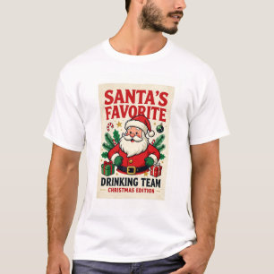 Lustiges Weihnachten – Santas Lieblingstrinkteam T-Shirt