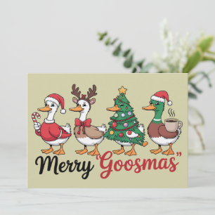 Lustiges Weihnachten Süße Xmas Gans Santa