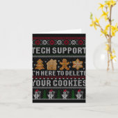 Lustiges Weihnachten Tech Support Computer T-Shirt Karte (Gelbe Blume)