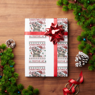 Lustiges Weihnachten Überstimuliert & Festlich Af Geschenkpapier