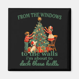 Lustiges Weihnachten Von den Fenstern bis zu den W Magnet