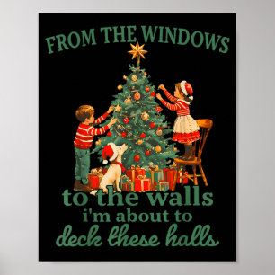 Lustiges Weihnachten Von Den Fenstern Bis Zu Den W Poster
