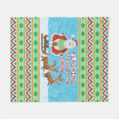 Lustiges Weihnachten | Weihnachtsmann, der durch Fleecedecke (Vorderseite (Horizontal))