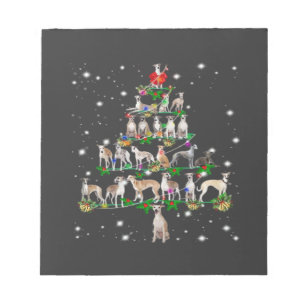 Lustiges Weihnachten Whippet Hunde Liebhaber Gesch Notizblock