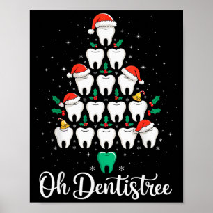 Lustiges Weihnachten Zahnarzt Xmas Dental Oh Denti Poster