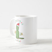 Lustiges "WeihnachtenCatcus" Kaktus-Zeichnen Kaffeetasse (Vorderseite Links)