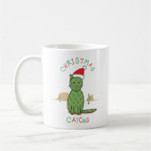 Lustiges "WeihnachtenCatcus" Kaktus-Zeichnen Kaffeetasse (Links)