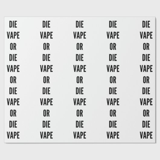 Lustiges Weihnachtenvape oder die vaping Dampf Geschenkpapier (Flach)