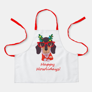 Lustiges Weihnachts-Dachshund-Festtags-Cute Schürze