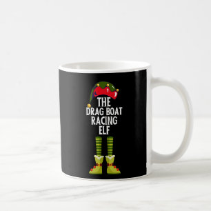 Lustiges Weihnachts-Drag-Boot-Rennen-Elfe Kaffeetasse