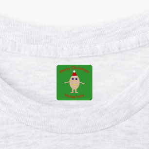 Lustiges Weihnachts-Ei-Kundenmotiv Etiketten